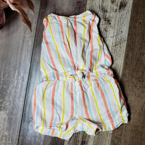 Carter's Striped Pastel Baby Girl Romper Size 3m